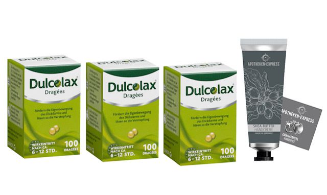 Dulcolax 3 x 100 Dragees Sparset inkl. einerHandcreme oder Handseife von Apotheken-Express